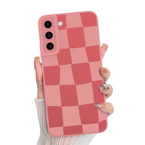 KANGHAR Kompatibel mit Samsung Galaxy S22 Plus Hülle, Silikon Kariert Niedliches Muster, Kameraschutz Weiche Schlanke Handyhülle für Mädchen Frauen - Rosa KANGHAR Kompatibel mit Samsung Galaxy S22 Plus Hülle, Silikon Kariert Niedliches Muster, Kameraschutz Weiche Schlanke Handyhülle für Mädchen Frauen - Rosa von KANGHAR