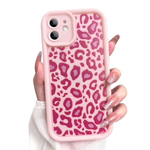 KANGHAR Schutzhülle für iPhone 11, Leopardenmuster, niedlicher Gepard, weiches TPU, stoßfest, Schutzhülle für iPhone 11, 15,5 cm, Rosa von KANGHAR