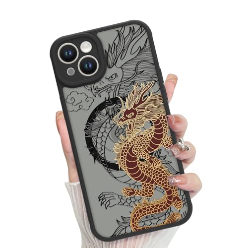 KANGHAR Schutzhülle für iPhone 13, Motiv: Drache, matt, ästhetisch, niedliches Muster, magnetisch, kompatibel mit Magsafe, inkl. Displayschutzfolie, schlank, stoßfest, Ganzkörperschutz für Mädchen und KANGHAR Schutzhülle für iPhone 13, Motiv: Drache, matt, ästhetisch, niedliches Muster, magnetisch, kompatibel mit Magsafe, inkl. Displayschutzfolie, schlank, stoßfest, Ganzkörperschutz für Mädchen und von KANGHAR