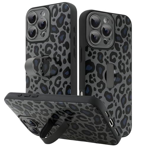 KANGHAR Schutzhülle für iPhone 16 Pro Max, Leopardenmuster, niedlicher Geparden-Motiv, für Damen, Mädchen, Herren, schlank, stoßfest, Schutzhülle für iPhone 16 Pro Max, 17,5 cm (6,9 Zoll), Schwarz von KANGHAR