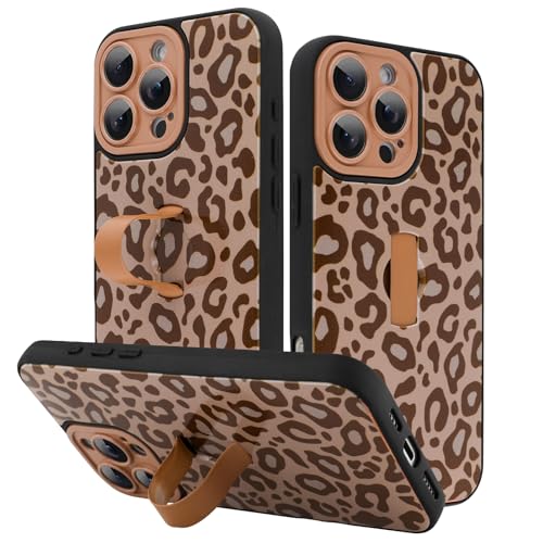 KANGHAR Schutzhülle für iPhone 16 Pro Max, braunes Leopardenmuster, niedliches Geparden-Armband, Ständer, Handyhülle für Damen, Mädchen, Herren, stoßfest, dünn, Schutzhülle für iPhone 16 Pro Max 17,5 KANGHAR Schutzhülle für iPhone 16 Pro Max, braunes Leopardenmuster, niedliches Geparden-Armband, Ständer, Handyhülle für Damen, Mädchen, Herren, stoßfest, dünn, Schutzhülle für iPhone 16 Pro Max 17,5 von KANGHAR