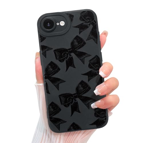 KANGHAR Schutzhülle für iPhone 16e, Schleifen, ästhetische Bänder und Schleife, entworfen für Frauen und Mädchen, vollständiger Kameraschutz, schmale Passform, weiches TPU, stoßfeste Schutzhülle, von KANGHAR