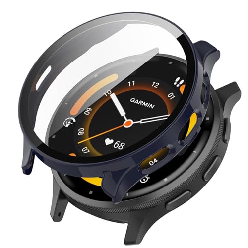 KANOYO Hülle Kompatibel mit Garmin Venu 3 Schutzhülle,Integriertes PC + Glasmaterial,Ultradünne HD Hartglas Glas,Kratzfest,Vollständiger Schutz Case (Blau) von KANOYO