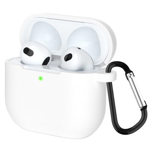 KANOYO Silikon Hülle für Airpods 4 (2024) Hülle Kopfhörer Case und Schutzhülle Kompatibel Airpods 4 Silikon Cover,Stoßfeste Schutzhülle,Kratzfest - Weiß von KANOYO