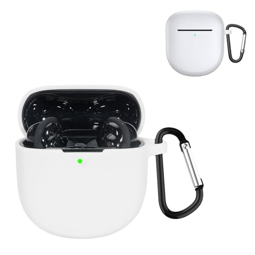 KANOYO Silikon Hülle für Bose QuietComfort Ultra/Bose QuietComfort Earbuds II Hülle Kopfhörer Case und Schutzhülle Kompatibel Ultra Silikon Cover,Stoßfeste Schutzhülle,Kratzfest - Weiß KANOYO Silikon Hülle für Bose QuietComfort Ultra/Bose QuietComfort Earbuds II Hülle Kopfhörer Case und Schutzhülle Kompatibel Ultra Silikon Cover,Stoßfeste Schutzhülle,Kratzfest - Weiß von KANOYO