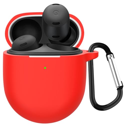 KANOYO Silikon Hülle für Google Pixel Buds Pro 2 / Pixel Buds Pro Hülle Kopfhörer Case und Schutzhülle Kompatibel Pixel Buds Pro 2 Silikon Cover,Stoßfeste Schutzhülle,Kratzfest - Rot KANOYO Silikon Hülle für Google Pixel Buds Pro 2 / Pixel Buds Pro Hülle Kopfhörer Case und Schutzhülle Kompatibel Pixel Buds Pro 2 Silikon Cover,Stoßfeste Schutzhülle,Kratzfest - Rot von KANOYO
