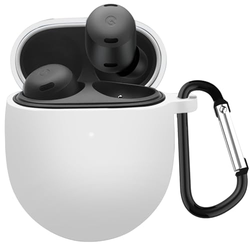 KANOYO Silikon Hülle für Google Pixel Buds Pro 2 / Pixel Buds Pro Hülle Kopfhörer Case und Schutzhülle Kompatibel Pixel Buds Pro 2 Silikon Cover,Stoßfeste Schutzhülle,Kratzfest - Weiß KANOYO Silikon Hülle für Google Pixel Buds Pro 2 / Pixel Buds Pro Hülle Kopfhörer Case und Schutzhülle Kompatibel Pixel Buds Pro 2 Silikon Cover,Stoßfeste Schutzhülle,Kratzfest - Weiß von KANOYO