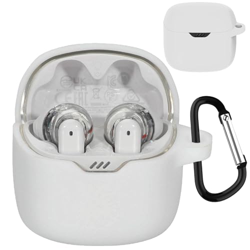 KANOYO Silikon Hülle für JBL Tune Flex Hülle Kopfhörer Case und Schutzhülle Kompatibel Tune Flex Silikon Cover,Stoßfeste Schutzhülle,Kratzfest - Weiß KANOYO Silikon Hülle für JBL Tune Flex Hülle Kopfhörer Case und Schutzhülle Kompatibel Tune Flex Silikon Cover,Stoßfeste Schutzhülle,Kratzfest - Weiß von KANOYO