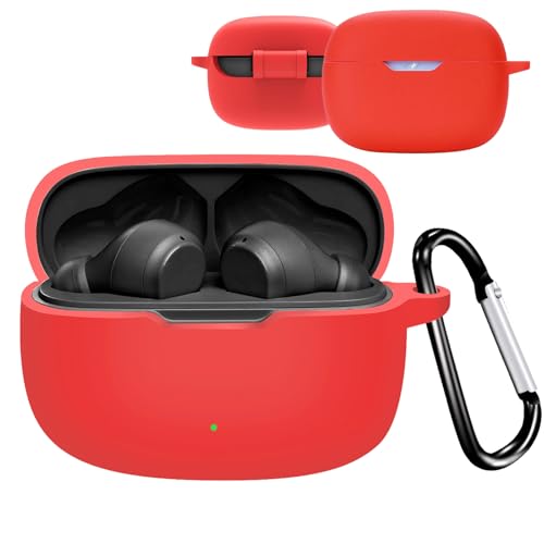 KANOYO Silikon Hülle für JBL Wave 200TWS Hülle Kopfhörer Case und Schutzhülle Kompatibel Wave 200TWS Silikon Cover,Stoßfeste Schutzhülle,Kratzfest - Rot KANOYO Silikon Hülle für JBL Wave 200TWS Hülle Kopfhörer Case und Schutzhülle Kompatibel Wave 200TWS Silikon Cover,Stoßfeste Schutzhülle,Kratzfest - Rot von KANOYO