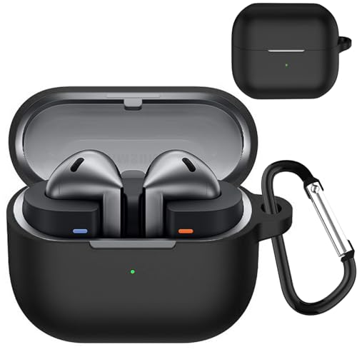 KANOYO Silikon Hülle für Samsung Galaxy Buds 3 Pro | Galaxy Buds 3 Hülle Kopfhörer Case und Schutzhülle Kompatibel Galaxy Buds 3 Pro Silikon Cover,Stoßfeste Schutzhülle,Kratzfest - Schwarz KANOYO Silikon Hülle für Samsung Galaxy Buds 3 Pro | Galaxy Buds 3 Hülle Kopfhörer Case und Schutzhülle Kompatibel Galaxy Buds 3 Pro Silikon Cover,Stoßfeste Schutzhülle,Kratzfest - Schwarz von KANOYO