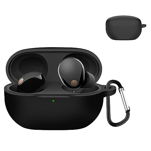 KANOYO Silikon Hülle für Sony WF-1000XM5 Hülle Kopfhörer Case und Schutzhülle Kompatibel 2023 WF 1000XM5 Silikon Cover,Kratzfest - Schwarz KANOYO Silikon Hülle für Sony WF-1000XM5 Hülle Kopfhörer Case und Schutzhülle Kompatibel 2023 WF 1000XM5 Silikon Cover,Kratzfest - Schwarz von KANOYO