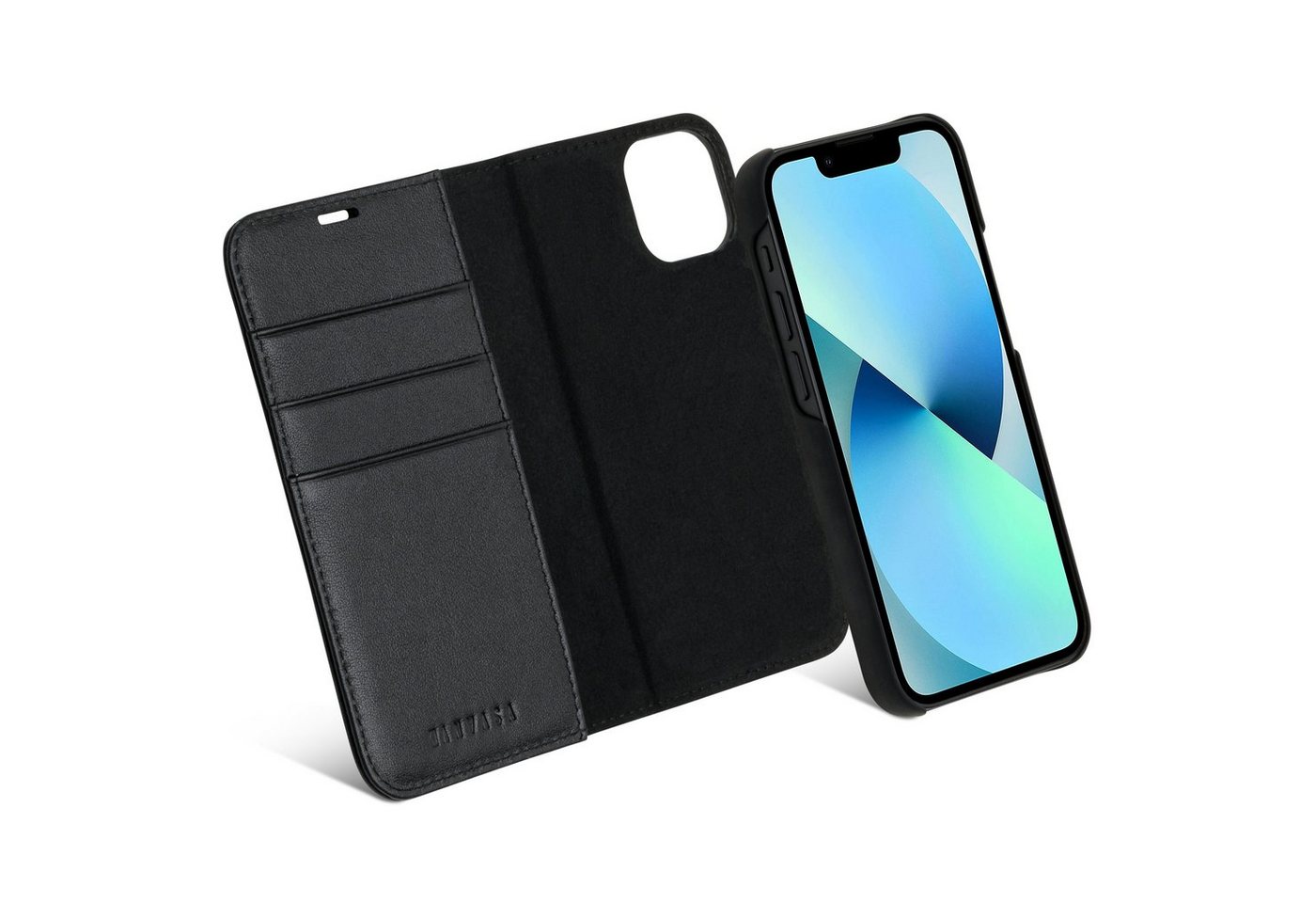 KANVASA Handyhülle iPhone 13 Mini Case 2-IN-1, Luxus Echtleder Klapphülle KANVASA Handyhülle iPhone 13 Mini Case 2-IN-1, Luxus Echtleder Klapphülle von KANVASA