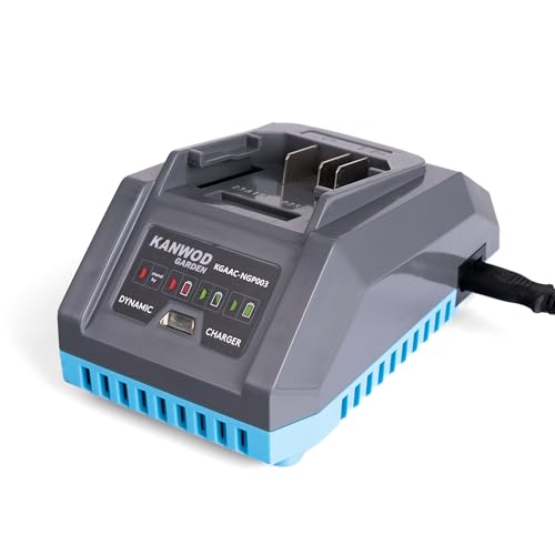 Kanwod Schnellladegerät 2 A für Gartengerätebatterien 40 V, 4 Ah und 2 Ah, Geeignet für kabellose Kanwod Rasenmäher, Heckenscheren und Rasentrimmer, Schnellladung von KANWOD RELY ON QUALITY