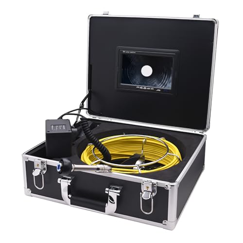 KAOLALI Endoskopkamera 50M mit DVR 7 Zoll LCD Monitor, Abflusskamera IP68 Wasserdicht Rohrinspektionskamera Kanalrohrkamera mit 8GB SD-Karte, Video Inspektion Endoskop für Klempner KAOLALI Endoskopkamera 50M mit DVR 7 Zoll LCD Monitor, Abflusskamera IP68 Wasserdicht Rohrinspektionskamera Kanalrohrkamera mit 8GB SD-Karte, Video Inspektion Endoskop für Klempner von KAOLALI