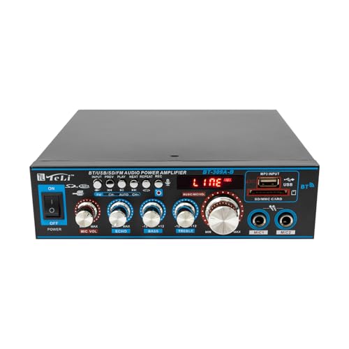Mini Bluetooth HiFi Verstärker 12V/ 220V Stereo Mini Audio Receiver Verstärker 2 Kanäle USB/SD/Bluetooth/MP3 Karteneingang mit Fernbedienung für Hause Cafés bei Geschäftstreffen oder Auto Mini Bluetooth HiFi Verstärker 12V/ 220V Stereo Mini Audio Receiver Verstärker 2 Kanäle USB/SD/Bluetooth/MP3 Karteneingang mit Fernbedienung für Hause Cafés bei Geschäftstreffen oder Auto von KAPIPALA