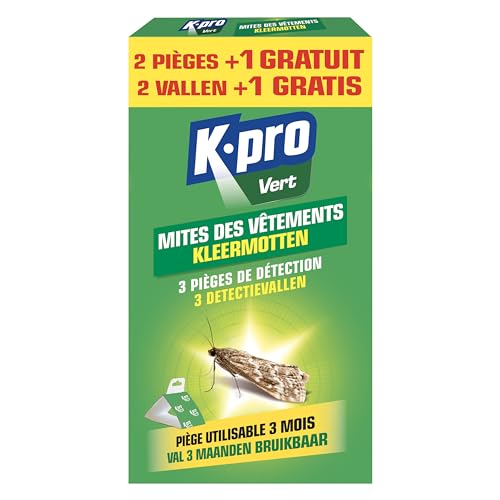 K.PRO VERT - Mottenfalle - Geruchlos - 3 Monate verwendbar - 2 Fallen + 1 Gratis - Professionelle Technik K.PRO VERT - Mottenfalle - Geruchlos - 3 Monate verwendbar - 2 Fallen + 1 Gratis - Professionelle Technik von KAPO