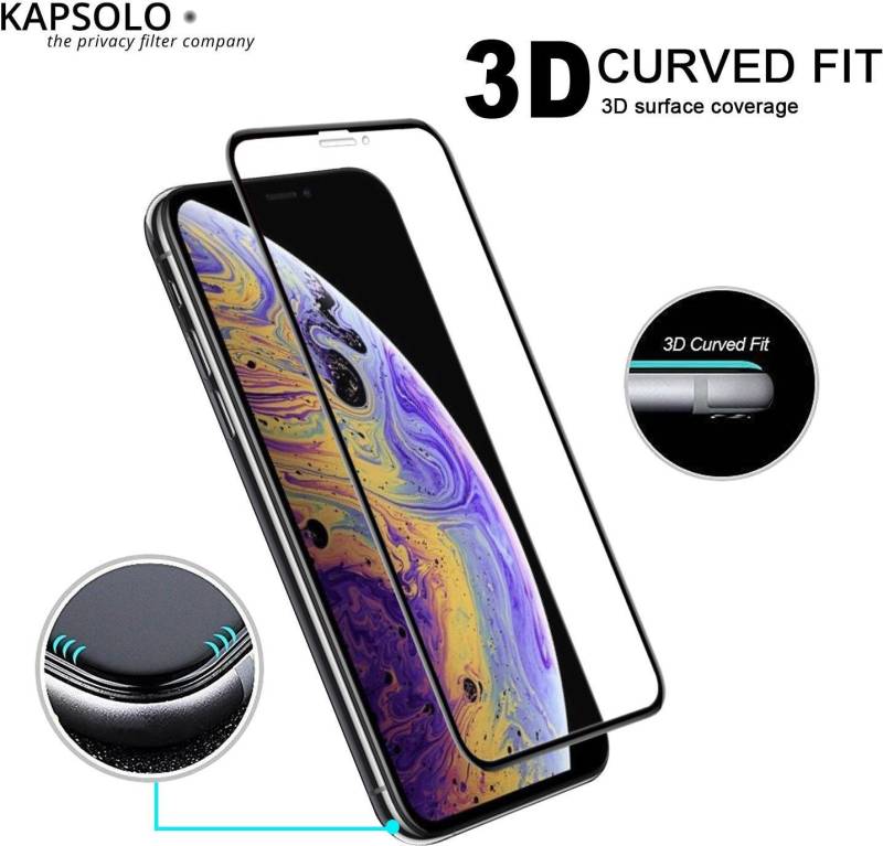 KAPSOLO - Bildschirmschutz für Handy - gebogen - Glas - für Apple iPhone 13 mini (KAP30415) von KAPSOLO