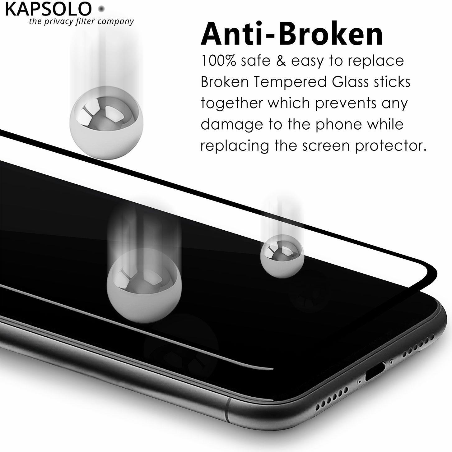 KAPSOLO Displayschutzglas - vollflächiges Displayschutz mit abgerundete Kanten - Temperglas - 3D schutzglas für Apple iPhone 12 mini (KAP30206) von KAPSOLO