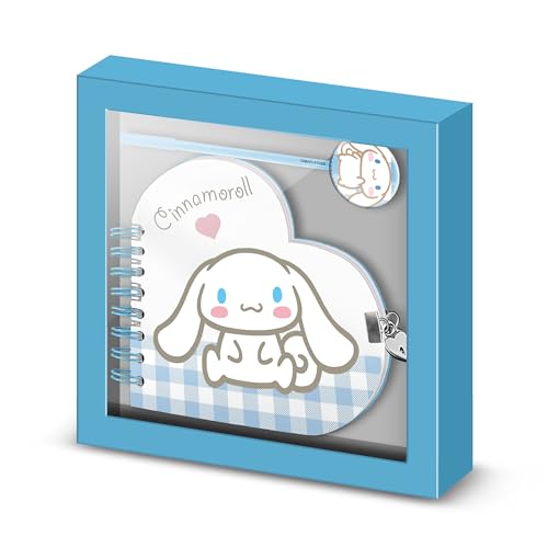 Sanrio Cinnamoroll Vichy-Herz Tagebuch + Stift, Mehrfarbig von KARACTERMANIA