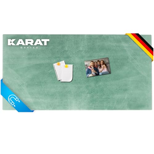 Magnettafel Magnetwand (verschiedene Größen und Farben) inklusive 3 Magnete, (GRÜN 46 x 91 cm) von KARAT