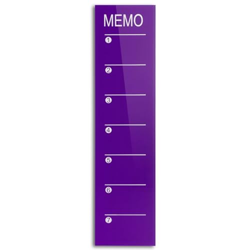 Magnettafel Magnetwand (verschiedene Größen und Farben) inklusive 3 Magnete, (KIA AUBERGINE 80x20cm) von KARAT