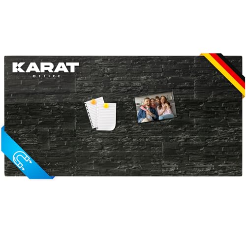 Magnettafel Magnetwand (verschiedene Größen und Farben) inklusive 3 Magnete, (SCHWARZ 46 x 91 cm) von KARAT