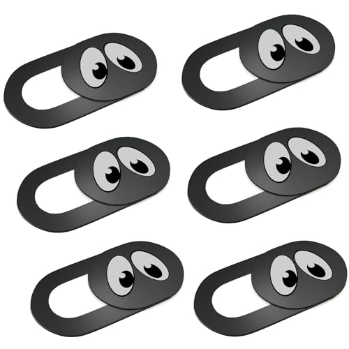 KARBOME Kamera Abdeckung Laptop Ultradünn schwarz (6er-Set) | Webcam-Abdeckungen Für PC Laptop, Mac und Tablet Webcam | Augen | Set-H3 von KARBOME