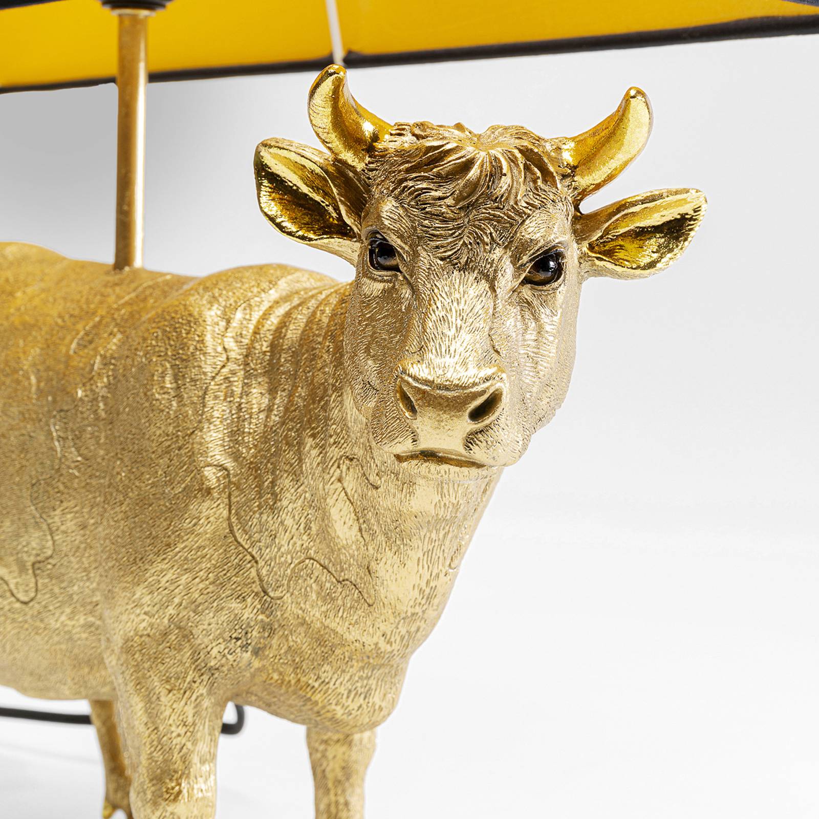 KARE Cow Gold Tischleuchte mit Leinenschirm von KARE