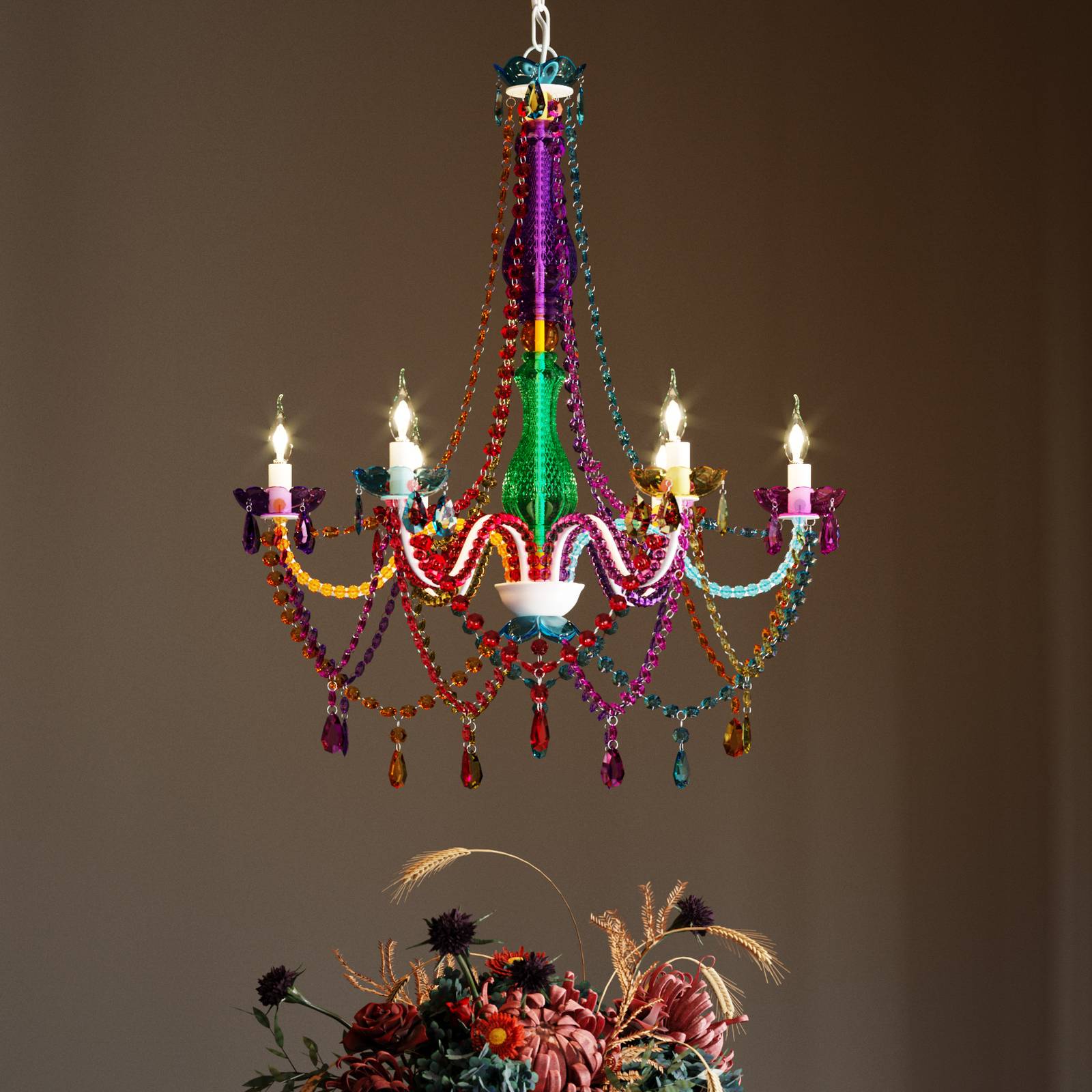 KARE Starlight Rainbow sechsflammiger Kronleuchter KARE Starlight Rainbow sechsflammiger Kronleuchter von KARE