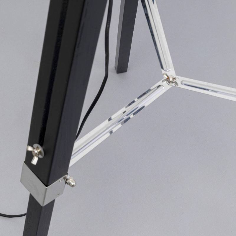 KARE Stehlampe Raquette, schwarz, Textil, Holz, Höhe 144 cm von KARE