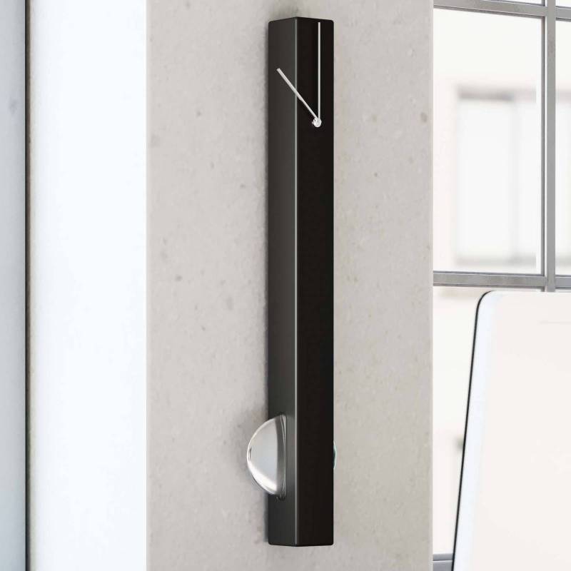 KARE Wanduhr Pendulum, Aluminium, schwarz von KARE