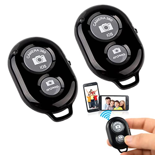Bluetooth Fernbedienung, Kamera-Fernbedienung mit Kabelloser Bluetooth, 2 Stück Wireless Bluetooth Kamera Fernbedienung, Handy Bluetooth Selfie Remote Control, für iOS, Android Smartphone, Schwarz Bluetooth Fernbedienung, Kamera-Fernbedienung mit Kabelloser Bluetooth, 2 Stück Wireless Bluetooth Kamera Fernbedienung, Handy Bluetooth Selfie Remote Control, für iOS, Android Smartphone, Schwarz von KARELLS