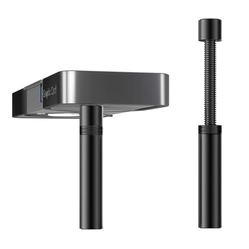 KARELLS Grafikkarten Halterung, GPU Aluminiumlegierung Halterung, GPU Grafikkarten Halter, Höhenverstellbare Gpu Stütze Schwarz, Polierte Grafikkarten Halterung mit Magnet schwarz (74mm-120mm) von KARELLS