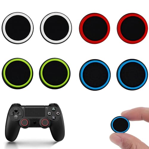 Kappen aus Silikon, Schutzabdeckung, Grip Joystick Cap Analog, Gummi Joystick PS4 für PS5, PS4, Xbox 360, PS3 Game Controller (8 Stück) von KARELLS