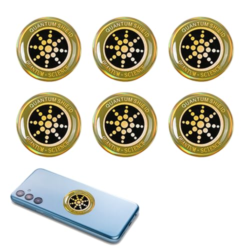 KARELLS Strahlenschutz Handy Aufkleber,6 Stück Anti-Strahlungs-Aufkleber,Anti-Strahlenschutz-Aufkleber,für Mobile Smartphones,Elektronische Produkte,Tablet,Laptop,WiFi,Computer,Radio,TV(Gold) von KARELLS