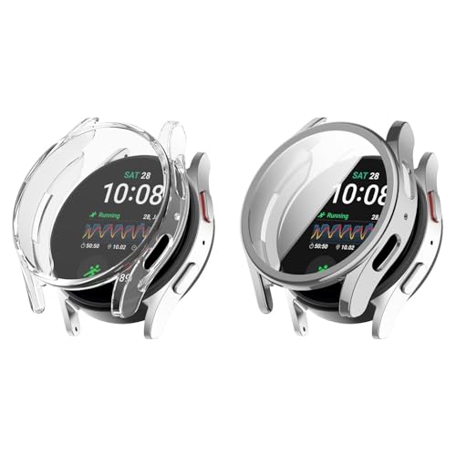 2 Stück Hülle mit Schutzfolie für Samsung Galaxy Watch 7 40mm Schutzhülle - TPU Kratzfest Rundum Abdeckung Schutzhülle Schutz Case mit Displayschutz für Galaxy Watch7 40mm Smartwatch 2 Stück Hülle mit Schutzfolie für Samsung Galaxy Watch 7 40mm Schutzhülle - TPU Kratzfest Rundum Abdeckung Schutzhülle Schutz Case mit Displayschutz für Galaxy Watch7 40mm Smartwatch von KAREN66