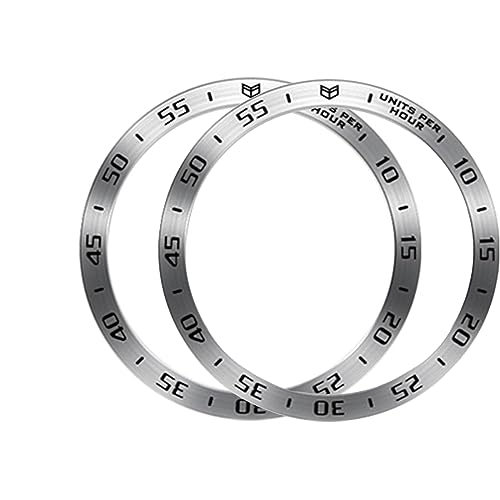 2 Stück Lünette Ring Kompatibel mit Samsung Galaxy Watch 6 Classic 47mm Smartwatch Styling Ring Klebend Abdeck Kratzfest Edelstahl Schutz für Galaxy Watch6 Classic 47mm (B) von KAREN66