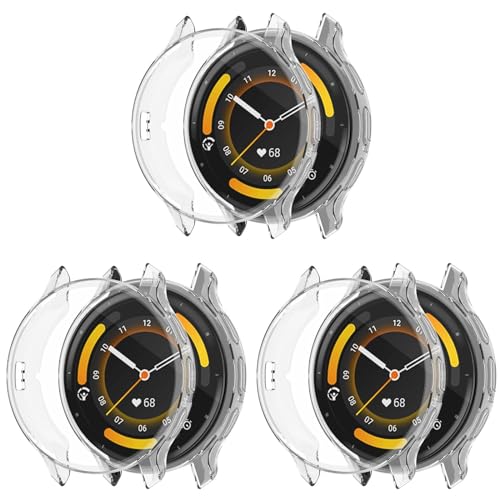 3 Stück Schutzhülle Kompatibel mit Garmin Venu 3S, Flexibles TPU Vollschutz mit Displayschutzfolie Kratzfest Displayschutz Schutz Hülle für Garmin Venu 3S Smartwatch 41mm (Klar+Klar+Klar) von KAREN66