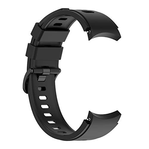 Armband Kompatibel mit Samsung Galaxy Watch 6 44mm Armband Wechselarmbänder 20mm Uhrenarmband Sport Silikon Wechselarmband Ersatzarmband für Galaxy Watch 6 44mm (Black, One Size) von KAREN66