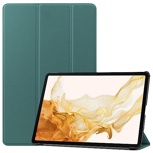 Hülle Kompatibel mit Samsung Galaxy Tab S9+ Schutzhülle PU Leder Ultra Dünn Tablethülle mit Standfunktion für Galaxy Tab S9+ Case Cover (Grün) von KAREN66