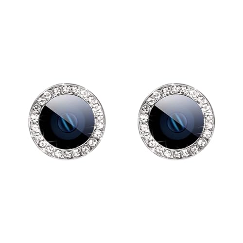 KAREN66 Glitzer Kameraschutz für iPhone 15/15 Plus Kamera Glas Schutzfolie 2 Stück Objektiv Folie Len Protector Schutzglas Rückseite Camera Glasfolie 9H Härte Zubehör Wasserdicht (Grau) von KAREN66
