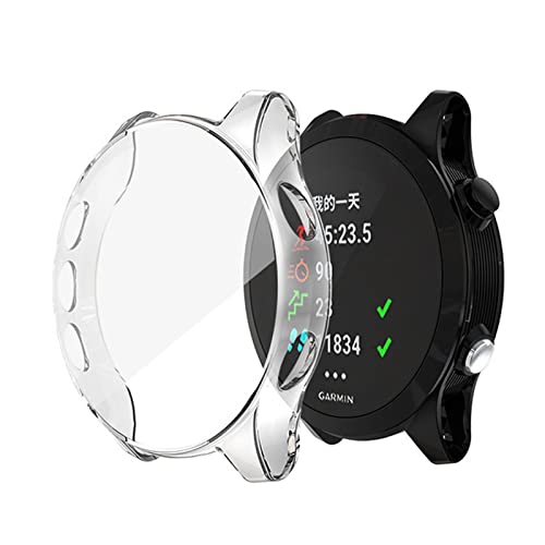 Schutzhülle Kompatibel mit Garmin Forerunner 935/945, Flexibles TPU Vollschutz mit Displayschutzfolie Kratzfest Displayschutz Schutz Hülle für Garmin Forerunner 935/945 Smartwatch (Klar) von KAREN66