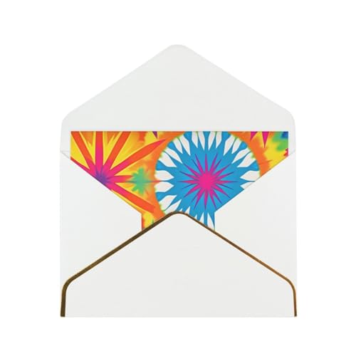 Bedruckte Grußkarten mit Batikmotiv, exquisite Blanko-Grußkarten mit Umschlägen, lustige Karten für jeden Anlass von KARFPP