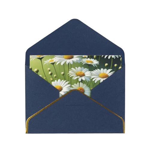 Bedruckte Grußkarten mit Blumenmotiv und Gänseblümchen, exquisite Blanko-Grußkarten mit Umschlägen, lustige Karten für jeden Anlass von KARFPP