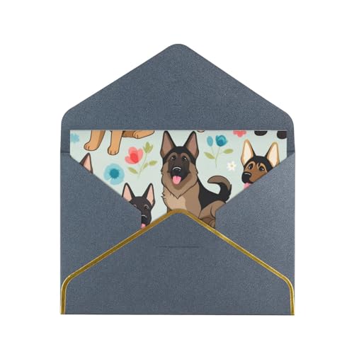 Bedruckte Grußkarten mit Deutschem Schäferhund, exquisite Blanko-Grußkarten mit Umschlägen, lustige Karten für jeden Anlass von KARFPP