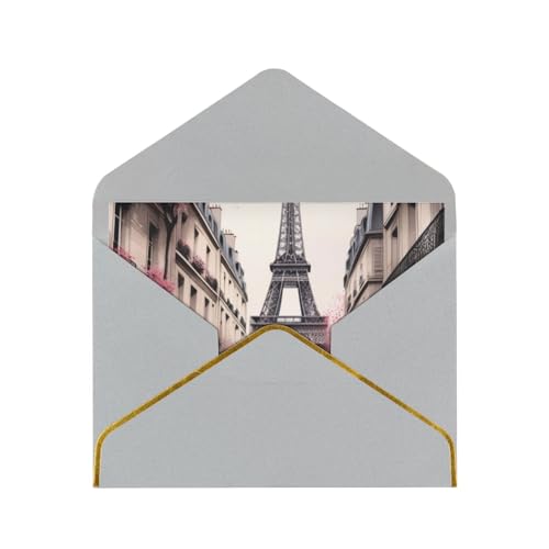 Grußkarten mit Eiffelturm-Motiv, exquisite Blanko-Grußkarten mit Umschlägen, lustige Karten für jeden Anlass von KARFPP