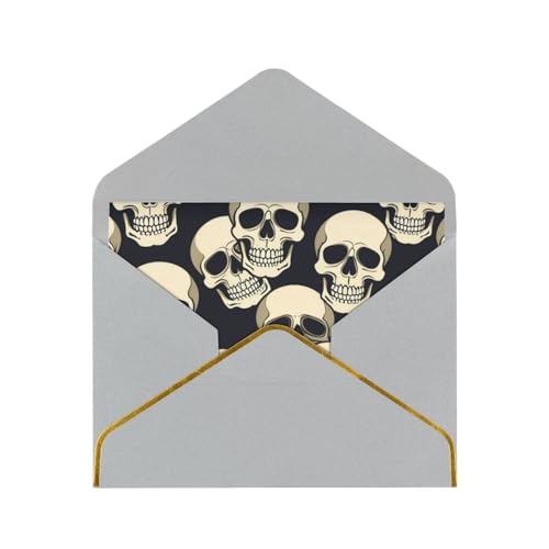 Grußkarten mit Totenkopf-Skelett, exquisite Blanko-Grußkarten mit Umschlägen, lustige Karten für jeden Anlass von KARFPP