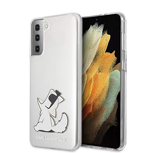 KARL LAGERFELD, Hard Cover, Choupette Eats für Samsung Galaxy S21 Plus, transparent von KARL LAGERFELD