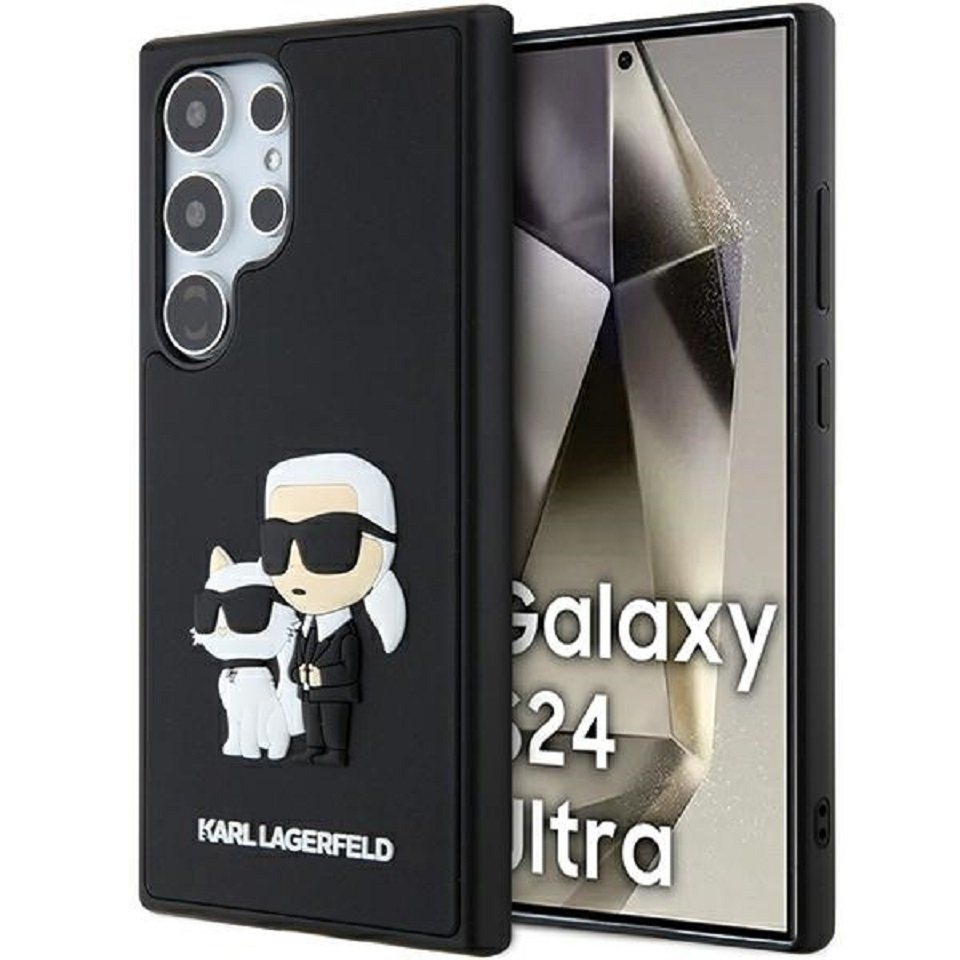 KARL LAGERFELD Handyhülle Case Galaxy S24 Ultra 3D Kunststoff schwarz 6,8 Zoll, Kantenschutz von KARL LAGERFELD