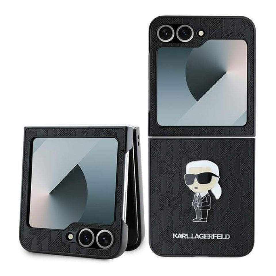 KARL LAGERFELD Handyhülle Case Galaxy Z Flip 6 Kunststoff schwarz Logo Metall. 6,7 Zoll, Kantenschutz KARL LAGERFELD Handyhülle Case Galaxy Z Flip 6 Kunststoff schwarz Logo Metall. 6,7 Zoll, Kantenschutz von KARL LAGERFELD